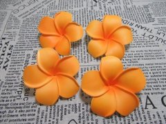 (image for) 30 New Orange Fabulous Foam Frangipani Flower 8x3.5cm