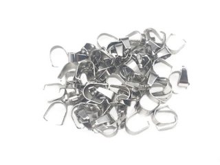 500Pcs Pinch Bail Clasps Ideal for DIY Pendants Necklace & Charm (image for) 500Pcs Pinch Bail Clasps Ideal for DIY Pendants Necklace & Charm