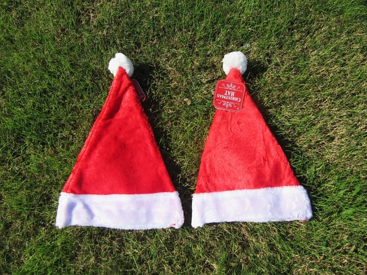 6Pair x 2Pcs Merry Christmas Xmas Red Santa Claus Hat - Click Image to Close