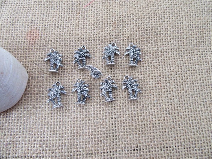 100Pcs New Coconut Tree Beads Charms Pendants Jewellery Findings - Click Image to Close