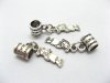 50 Silver Charms Fit European Beads with Cute Girl ac-sp446