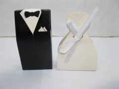 (image for) 25Sets Bride&Bridegroom Bomboniere Boxes Wedding Favo