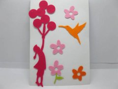 (image for) 20 Sheets Girl Playing Window Wall Room Decorative Stickers