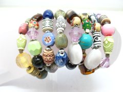 (image for) 12 Assorted Fashion Tribal Beaded Bracelets-New