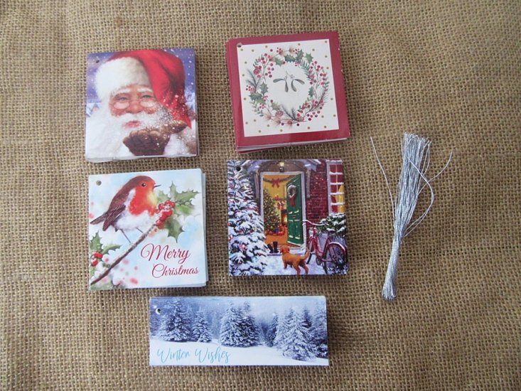 40Pcs Christmas Card Gift Tags Gift / Present Tags Assorted - Click Image to Close