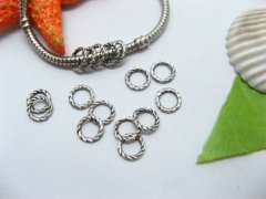(image for) 100pcs Tibetan Silver Circle Beads European Design Yw-pa-mb9