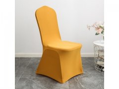 5Pcs Golden Spandex Chair Cover Strech Cover for Wedding Party 5Pcs Golden Spandex Chair Cover Strech Cover for Wedding Party