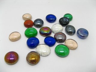 100pcs Assorted Classic Flat Glass Marbles toy-g17