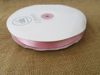 1Roll x 100Yard Pink Polka Dotted Satin Ribbon 25mm Wide (image for) 1Roll x 100Yard Pink Polka Dotted Satin Ribbon 25mm Wide