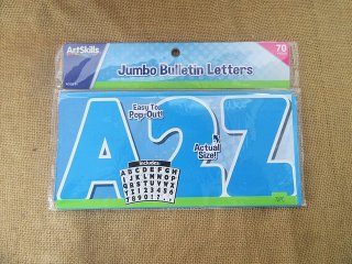 4Sets x 70Pcs Pre-Cutted Jumbo Bulletin Letters DIY Arts Craft