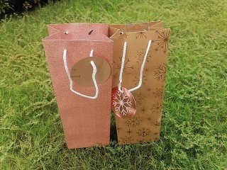 48Sheets x 2Pcs Paper Shopping Carry Gift Wine Bottle Bags (image for) 48Sheets x 2Pcs Paper Shopping Carry Gift Wine Bottle Bags