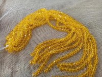 10Strand x 90Pcs Orange Faceted Crystal Beads 6mm