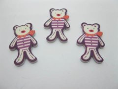 (image for) 98 Bear Craft Embellishment Scrapbooking 36x22mm - Purple