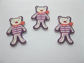98 Bear Craft Embellishment Scrapbooking 36x22mm - Purple