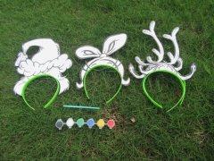 (image for) 1Pc DIY Plain Paper Headband Hairband with Paint