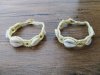 12X Handmade Ivory Knitted Bracelets with Shell Beads