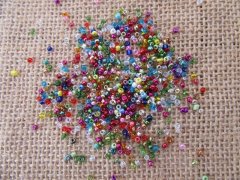 (image for) 250Grams Round Glass Seed Beads 2-3mm Mixed Color