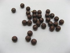 (image for) 1000 Antique Copper filigree Round Spacer Beads 8mm ac-sp527