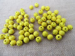 (image for) 450Pcs Emoji Wooden Round Beads with Smile Face Mixed