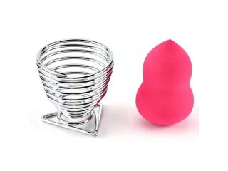 (image for) 6Pcs Silver Drying Puff Rack Makeup Sponge Stand Cosmetics Beaut