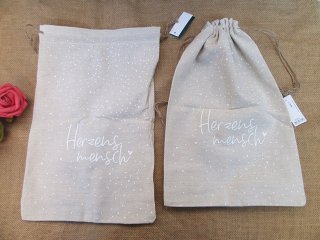 6Pcs Hemp Drawstring Jewellery Gift Pouches 26x40cm (image for) 6Pcs Hemp Drawstring Jewellery Gift Pouches 26x40cm