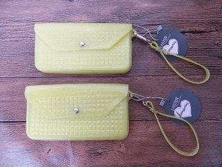 5Pcs Yellow Key Chain Holder Case Purse Wallet Bag