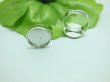 100 Silver Round Adjustable RING Blank Bases Jewelry Finding (image for) 100 Silver Round Adjustable RING Blank Bases Jewelry Finding