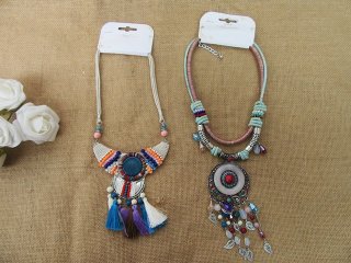 4Pcs Fashion New Tribal Boho Pattern Necklace Assorted Design