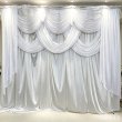 1Pc White 3x1.6M Tassel Swag Drape Stage Wedding Backdrop Back (image for) 1Pc White 3x1.6M Tassel Swag Drape Stage Wedding Backdrop Back