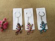 12Pcs Enamel Lizard Gecco Key Ring Mixed Color