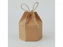 50X Kraft Brown Hexagonal Wedding Favour/Bomboniere Boxes 50X Kraft Brown Hexagonal Wedding Favour/Bomboniere Boxes