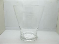 (image for) 4Pcs Wedding Clear Glass Wide Top Flower Vase 26.5cm high