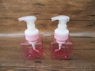 6Pcs Pink Comestic Shampoo Lotion Refill Press Bottle 250ml