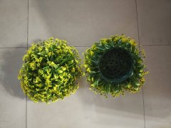 (image for) 1Set 35cm Artificial Yellow Topiary Ball Boxwood Ball Wedding Decoration