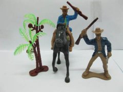 (image for) 12Sets Wild West 2 Cowboy w/Weapon Figure Toys