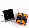 24Pcs Delicate Orange Style Bow Tie Paper Ring Boxes 50x50mm Jewelry Gift Box (image for) 24Pcs Delicate Orange Style Bow Tie Paper Ring Boxes 50x50mm Jewelry Gift Box