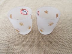 4x12Pcs Frosted Glass Cup Sushi Wine Glass Water Cup 80ml