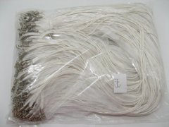 100 White Multi-string Waxen & Ribbon For Necklace 100 White Multi-string Waxen & Ribbon For Necklace