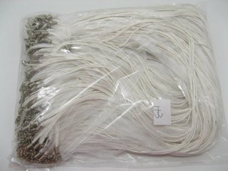 100 White Multi-string Waxen & Ribbon For Necklace