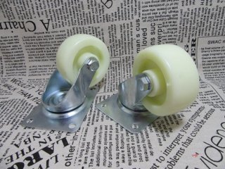 4X New White Swivel Castor Wheels 3"