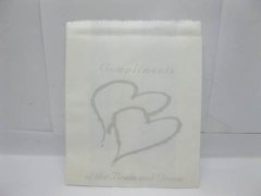 (image for) 98 Paper Sliver Heart Compliment Cake Bags Wedding Favor
