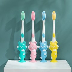 4Packs x 3Pcs Bear Clean Morning Toothbrushes for Kids Mixed