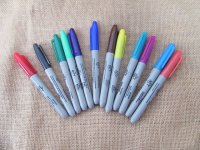 4x12Pcs Brilliant Permanent Marker Watercolor Pens Office Use