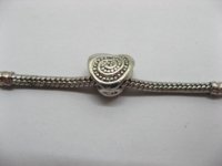 20 Alloy Lover Heart Thread European Beads pa-m43
