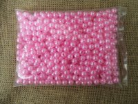 500 Pink 10mm Round Simulate Pearl Beads