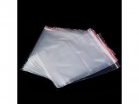 100 Clear Self-Adhesive Seal Plastic Bag 17x12cm W/Hole