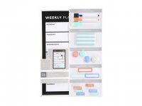 1Set Magnetic Weekly Planner Dry Erase Mount Notepad Magnet Note 1Set Magnetic Weekly Planner Dry Erase Mount Notepad Magnet Note