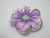 20Pcs Purple Blossom Hairclip Jewelry Finding Beads