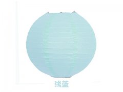 12Pcs Plain Light Blue Round Paper Lantern Wedding Favor 15cm