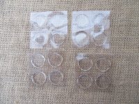 50Sheets X 4Pcs Adhensive Round Clear Cabochon Tiles Beads 25mm